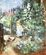 Berthe Morisot Child among Staked Roses oil painting artist